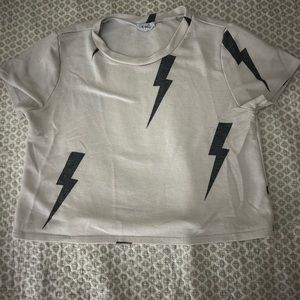 Lighting cropped pajamas shirt